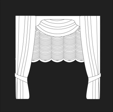 perdeler. Tasarım perde windows kroki.