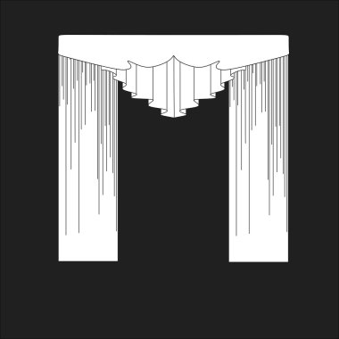 perdeler. Tasarım perde windows kroki.