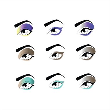 göz farı. göz makyajı. Makyaj