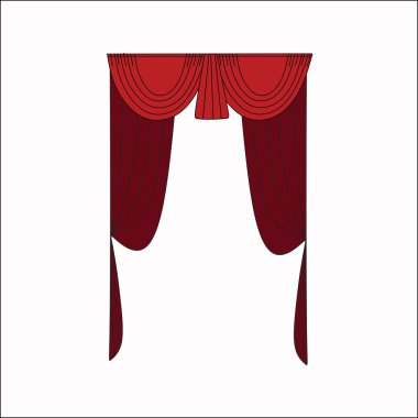  iç dekorasyon. perdeler. Perdeleri iç tasarım kroki.