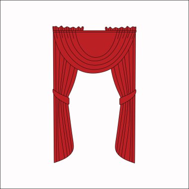  iç dekorasyon. perdeler. Perdeleri iç tasarım kroki.