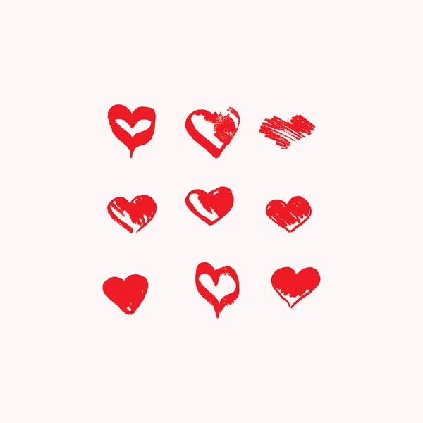 Corazón dibujado con un cepillo . — Archivo Imágenes Vectoriales