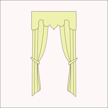  iç dekorasyon. perdeler. Perdeleri iç tasarım kroki.