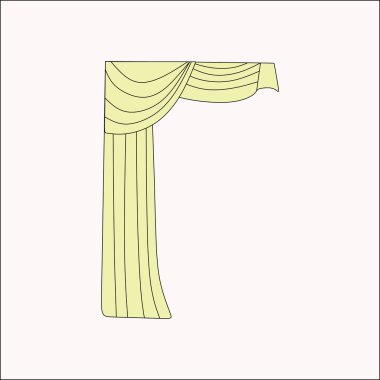  iç dekorasyon. perdeler. Perdeleri iç tasarım kroki.