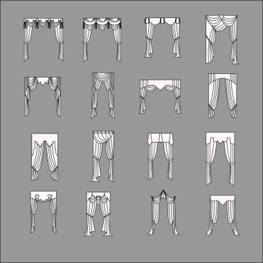 tasarım perdeleri pencereler. Perde. klasik perdeler. 