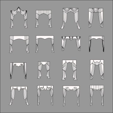 tasarım perdeleri pencereler. Perde. klasik perdeler. 