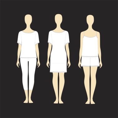  pijama render vektör. Nightie. Sayfanın Üstü. Pantolon. Gömlek. Pijama f