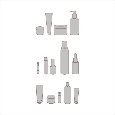 Cilt bakımı için kozmetik seti. vücut kremi. yüz kremi. cilt çok