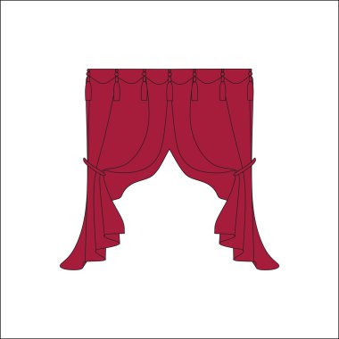 Klasik perde. Perdeleri kroki. Perdeler. 