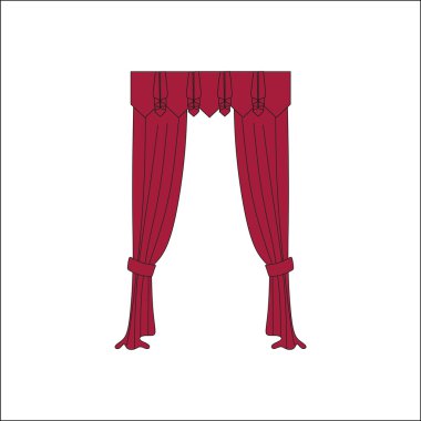 Klasik perde. Perdeleri kroki. Perdeler. 