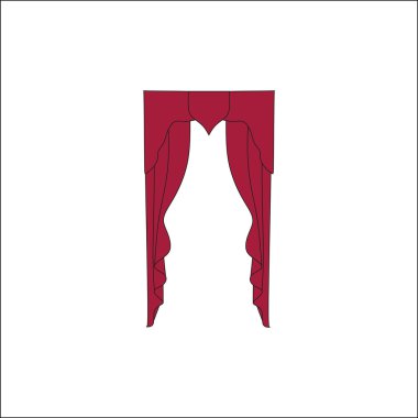 Klasik perde. Perdeleri kroki. Perdeler. 