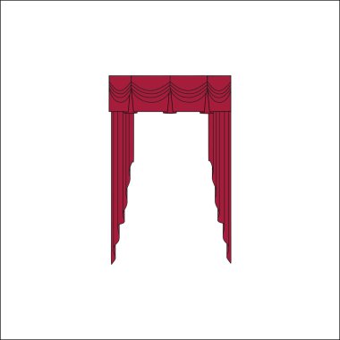 Klasik perde. Perdeleri kroki. Perdeler. 