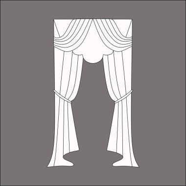  Klasik perde. Perdeleri kroki. Perdeler.