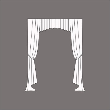  Klasik perde. Perdeleri kroki. Perdeler.