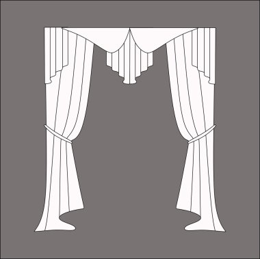  Klasik perde. Perdeleri kroki. Perdeler.