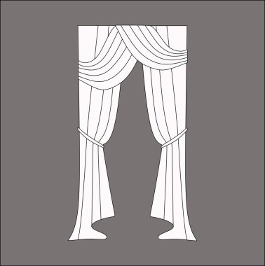  Klasik perde. Perdeleri kroki. Perdeler.