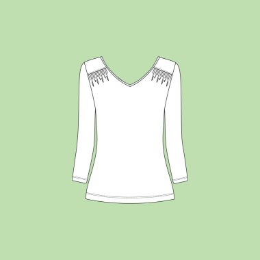 bluz Bayan uzun kollu jersey. 