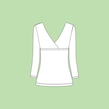 bluz Bayan uzun kollu jersey. 