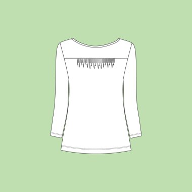 bluz Bayan uzun kollu jersey. 