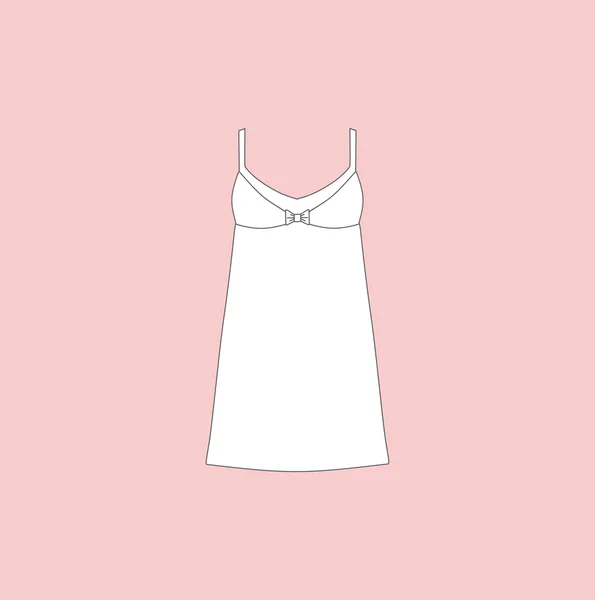 Vestido de casa de mujer. camisón. camisón . — Archivo Imágenes Vectoriales