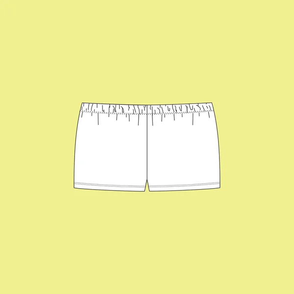 Pantalones cortos caseros. Pantalones cortos deportivos. ropa de mujer — Vector de stock