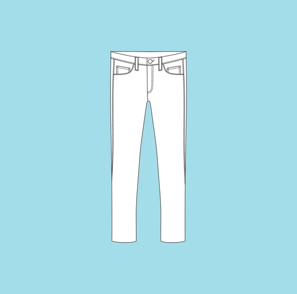 Ropa de mujer. ropa casual. pantalones. vaqueros . — Vector de stock