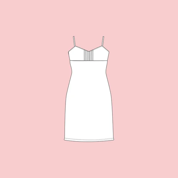 Vestido de casa de mujer. camisón. camisón . — Vector de stock