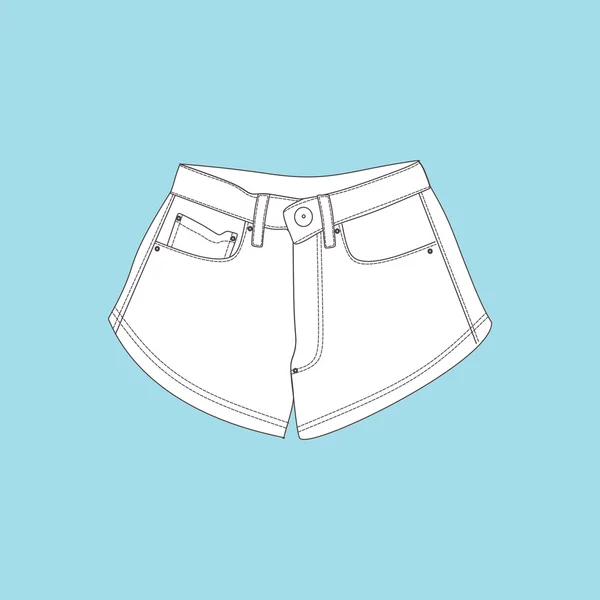 Pantaloncini da donna. abbigliamento casual. pantaloncini . — Vettoriale Stock