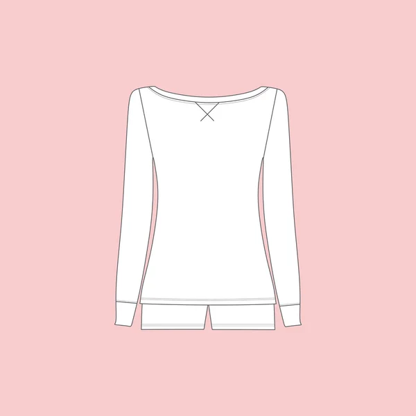 Jumper. hem damkläder. pyjamas. topp. — Stock vektor