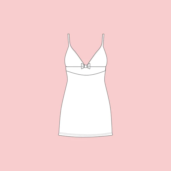 Kadının ev elbise. Geceliği. nightdress. — Stok Vektör