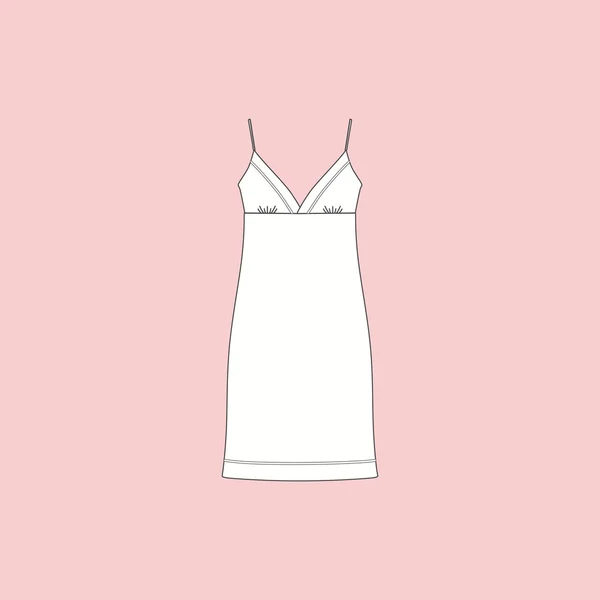 Camisón. vestido de casa de mujer. camisón . — Vector de stock