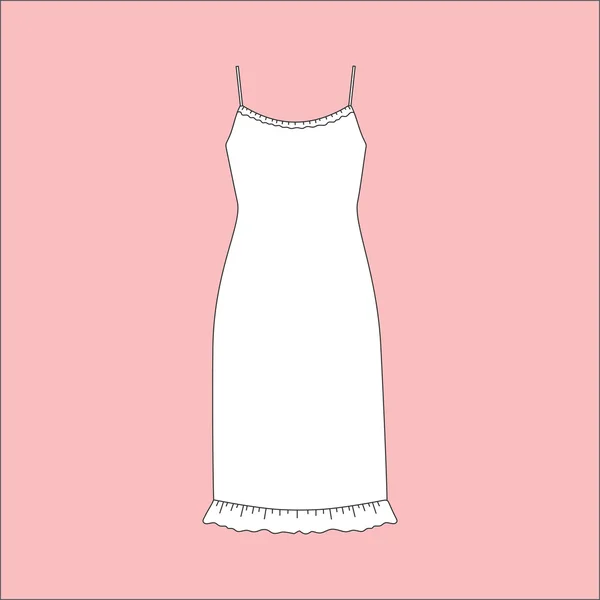 Robe de maison de femme. nuisette. chemise de nuit . — Image vectorielle