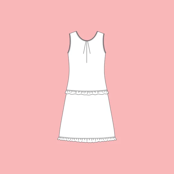 Camisón. ropa de mujer. camisón . — Vector de stock