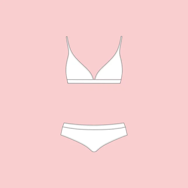 Slipje. beha. sexy lingerie. Lingerie. — Stockvector