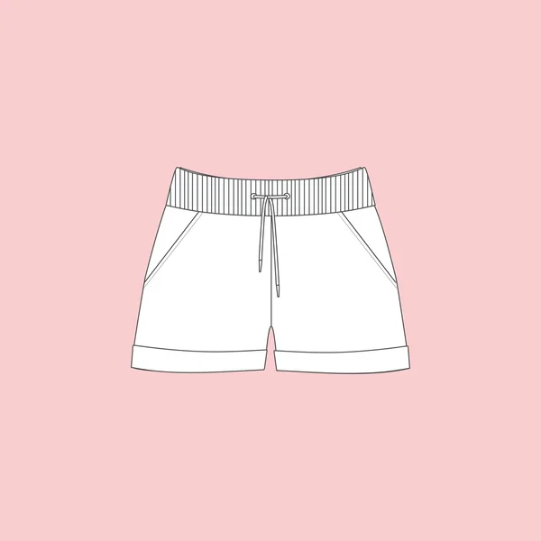 Atletische shorts. Indoor kleding. shorts. kleding. — Stockvector