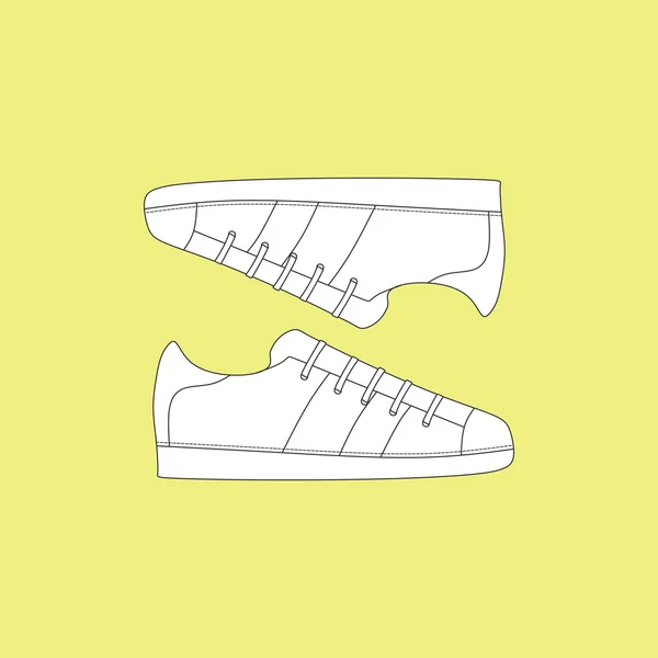 Zapatos casuales. zapatos. zapatos de mujer . — Vector de stock