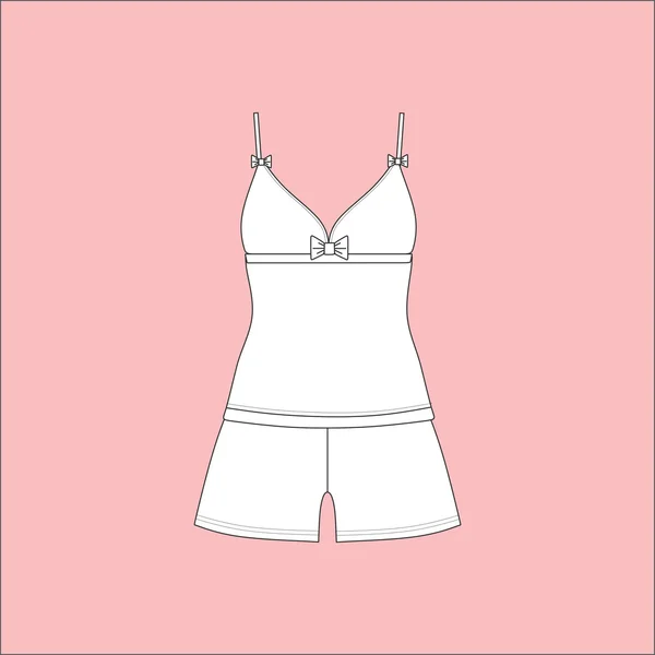 Trui. Home Kleding van de vrouw. pyjama's. Boven. — Stockvector