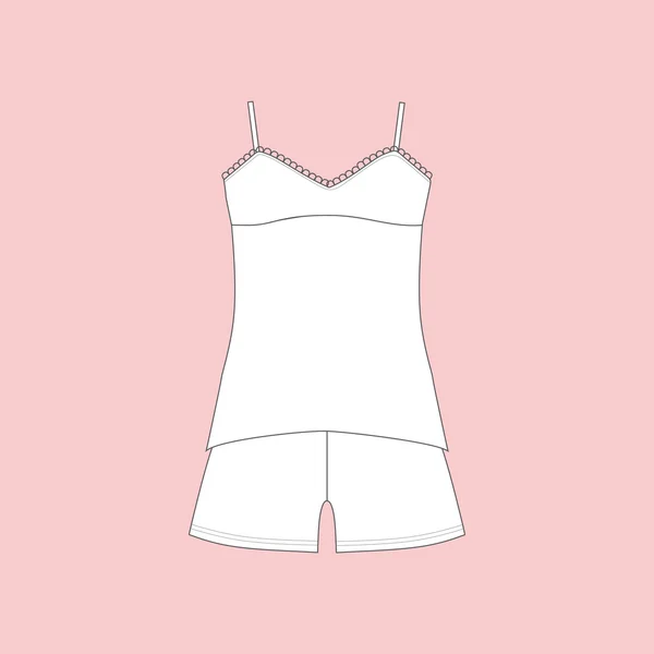 Trui. Home Kleding van de vrouw. pyjama's. Boven. — Stockvector