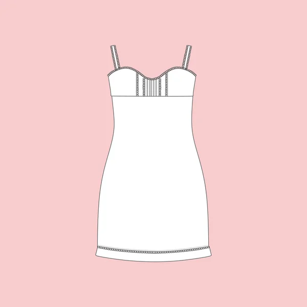 Kadının ev elbise. Geceliği. nightdress. — Stok Vektör