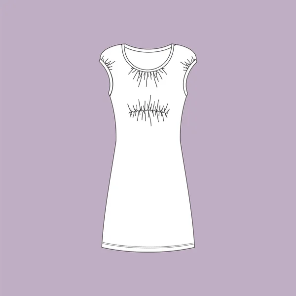 Camisón. vestido de casa de mujer. camisón . — Vector de stock