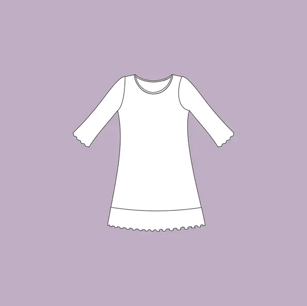 Nachtjapon. vrouw huis jurk. Pyama. — Stockvector