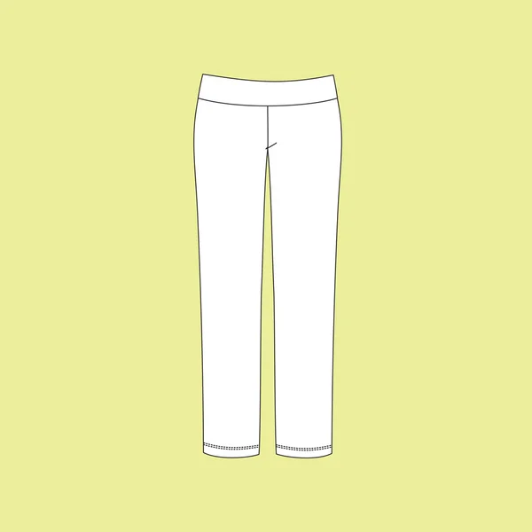 Pantalones caseros de mujer. pantalones jersey femenino . — Vector de stock