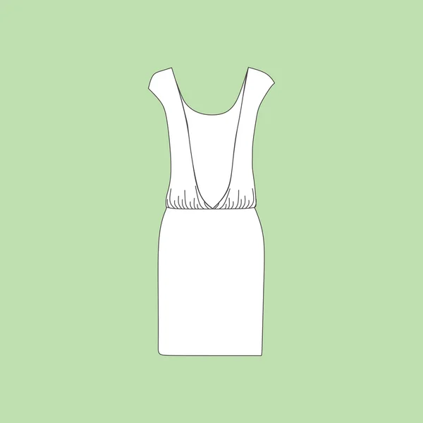 Camisón. Camiseta de bata. ropa, ropa de mujer — Vector de stock