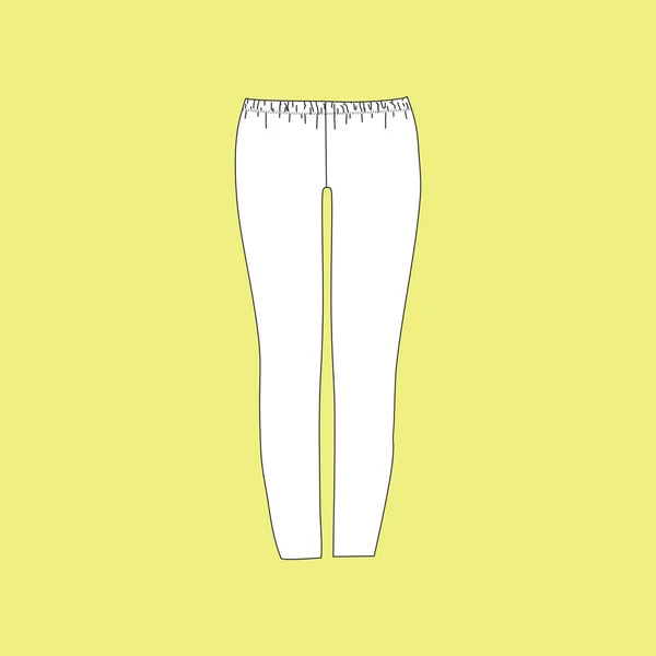 Dameskleding. vrijetijdskleding. broek. Jeans. — Stockvector