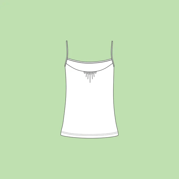 Blusa dama verano. Arriba. camisa verano . — Vector de stock