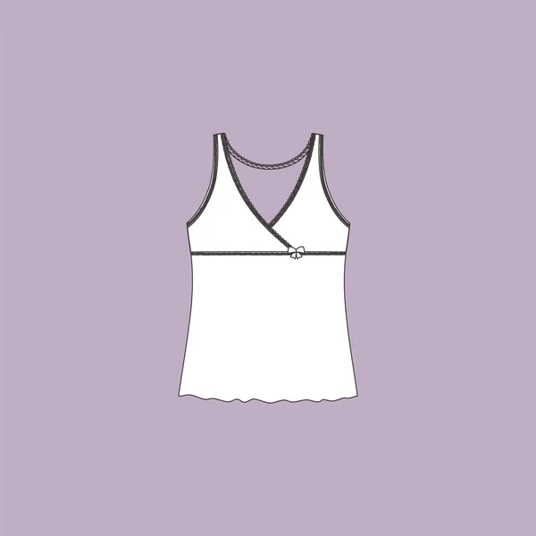 Homewear. Lässig. Damenbekleidung. oben. Hemd. Sommerbluse. — Stockvektor