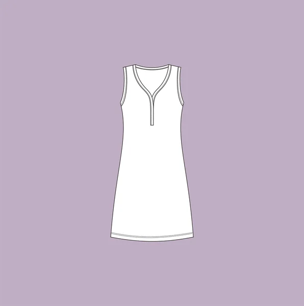 Camisón. vestido de casa de mujer. camisón . — Vector de stock