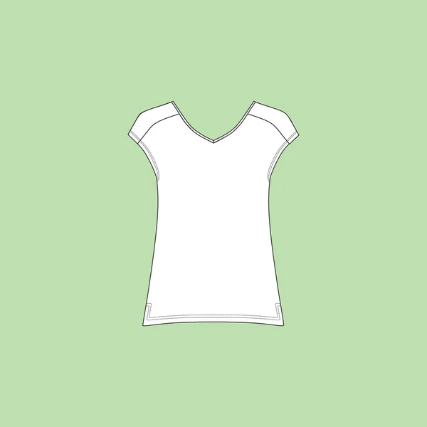 Blusa dama verano. Arriba. camisa verano . — Vector de stock