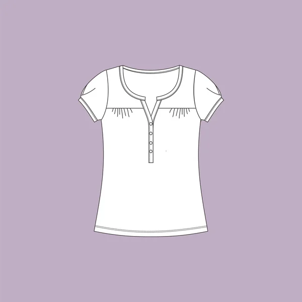 Homewear. casual. women's clothing. top. shirt. summer blouse. — Stock Vector