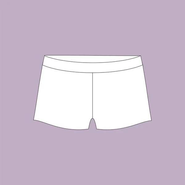 Pantalones cortos caseros. Pantalones cortos deportivos. ropa de mujer — Archivo Imágenes Vectoriales